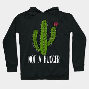 Not a Hugger Funny Cactus Introvert Hoodie